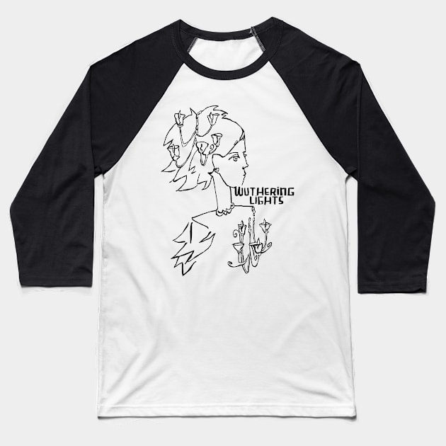 Reading classic literature, Bronte Wuthering Heights Baseball T-Shirt by badlydrawnbabe